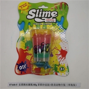 Slime water bottles of 85 g and colorful sand skin mud dinosaurs animals CARDS (bottled) - OBL750893