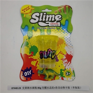 Slime water bottles of 85 g is shining crystal mud dinosaurs animals CARDS (bottled) - OBL750912