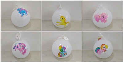 More than 9 inches white pony bao li inflatable ball - OBL751289
