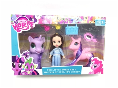 6 inches of solid body Disney princess with two evade glue pony bao li take hairpin mirror to take h - OBL751455