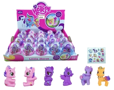 PVC small eggs evade glue Ma Baoli sticker with comb six 20 PCS with horses - OBL751477