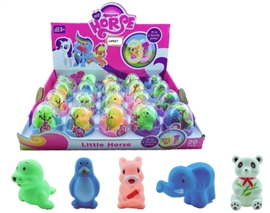 PVC small eggs evade glue animals with plastic trees five 20 PCS - OBL751479