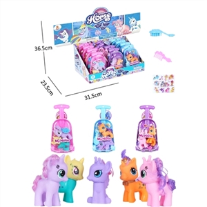 My dream to evade glue pony suitcase with a comb hairpin horse stickers conventional 12 PCS - OBL751493
