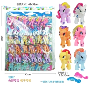 My dream to evade glue pony bao li with horse comb plate 36 PCS assortments - OBL751547