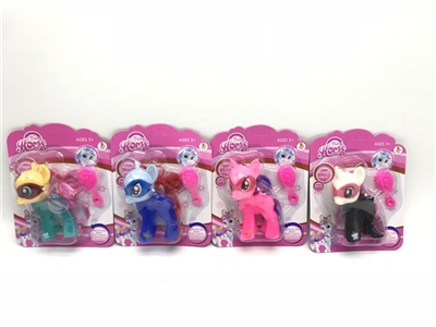 I dream of evade glue pony bao li comb sheet with 4 colors mixed with horses - OBL751555