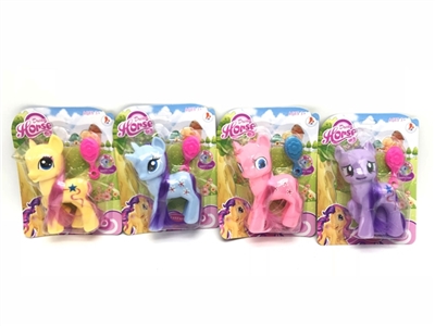 I dream of evade glue pony bao li comb sheet with 4 colors mixed with horses - OBL751560