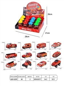 Fire alloy car (12 eggs 12 car assortments - OBL751620