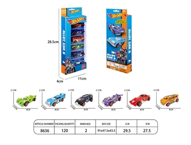 Alloy car (6 car assortments - OBL751630
