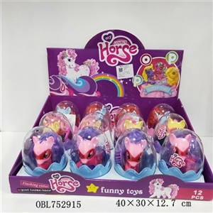 Rainbow horse 12 PCS (3, 3 color, orange) - OBL752915
