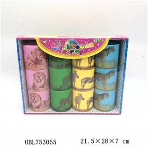 6.5*6.5动物彩虹圈12PCS - OBL753055