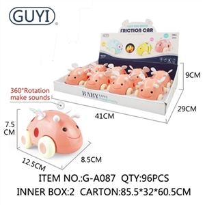 The light music inertia small sprout car - ladybug - OBL753110