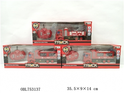 四通遥控灯光消防车（3款混装） - OBL753137