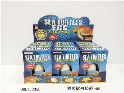 挖掘夜光海龟蛋化石12pcs - OBL753356