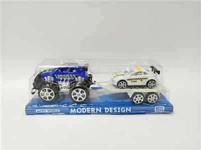 Inertia police cars towing taxi - OBL753555