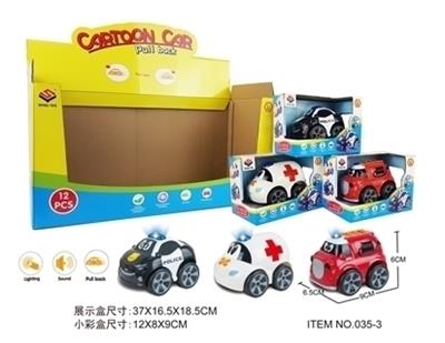 灯光声音卡通回力车3款混装 - OBL755115