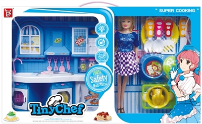 厨房玩具+餐具+食品+芭比 - OBL755545