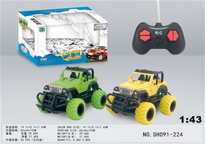 1：43迷你四通灯光牧马人遥控车 - OBL756868