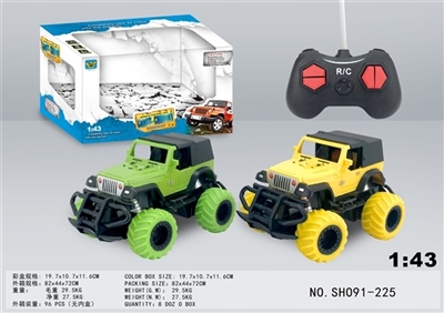 1：43迷你四通灯光牧马人遥控车 - OBL756870