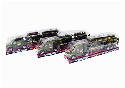 Inertial military tow bar with three military vehicles - OBL756969