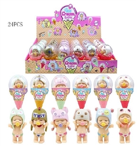 3.5寸动物宝贝带奶瓶有喝水拉尿功能6款24PC混装 - OBL757189