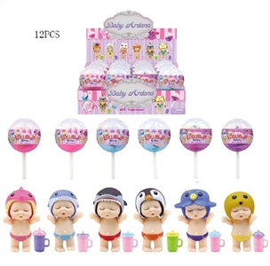 3.5寸搪胶喝水拉尿海洋宝贝12PC混装6款混装 - OBL757191