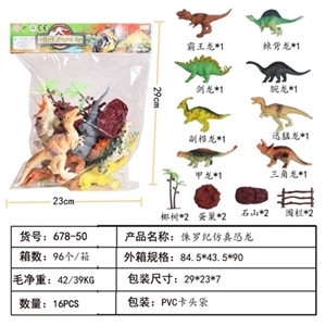 侏罗纪仿真恐龙八只＋2蛋巢＋2围栏＋2椰树＋2石山 - OBL757473