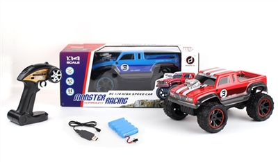 1:14PVC皮卡2.4G高速越野车 - OBL758088