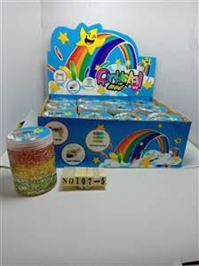Slime rainbow crystal clay add piece of gold - OBL758140