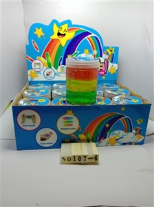 Slime rainbow crystal clay add flash chip - OBL758141