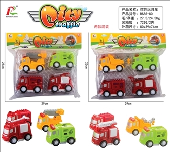 Inertial engineering vehicles, fire engines, police cars with light music postal (two conventional) - OBL759877