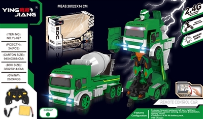 1；14一键变形工程车2.4G - OBL759996