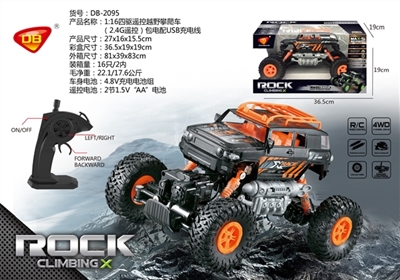 1:16四驱遥控越野攀爬车（2.4G遥控）包电配USB充电线 - OBL760913