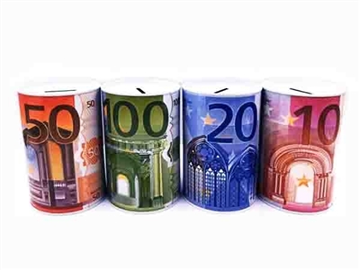 A large circular euro piggy bank - OBL761622