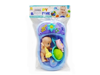 喷水浴盆配搪胶动物 - OBL762192