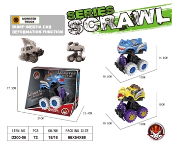 Inertia collision bounce big wheel (monster suv car) - OBL762351