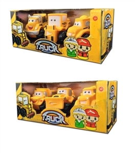 Cartoon truck 6 conventional 1 scene map (100 * 60) (soft rubber lining plastic slide wheel function - OBL762860