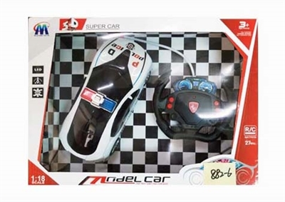 1：18四通带3D灯光方向盘宝马警车遥控车 - OBL764067