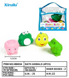 环保喷水动物四只装 - OBL764447