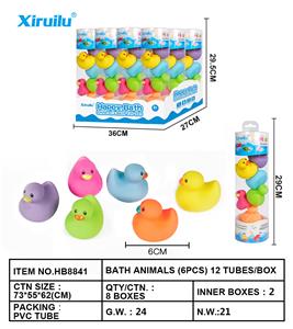 环保喷水动物五只装PVC圆筒   （一展示盒12条） - OBL764454