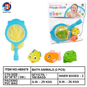 环保喷水动物三只装配捕鱼网         （3款混装） - OBL764492