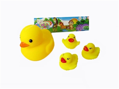 11公分黄鸭子配3只黄小鸭 - OBL764618