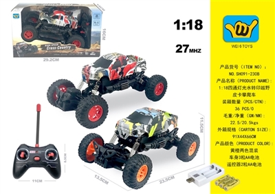 1：18四通灯光水转印越野皮卡攀爬车 - OBL765094