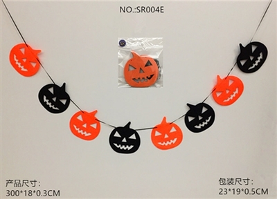 All saints small pumpkin cloth hanging flags - OBL765648