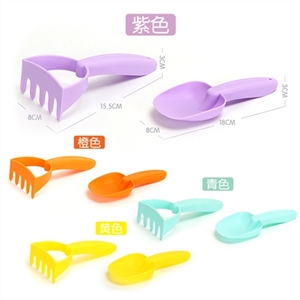 Soft plastic sand shovel sand rake 2 pieces - OBL765796