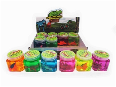 Crystal mud box of 12 square barrel zhuang dinosaurs - OBL765869