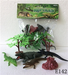 鳄鱼4只加树和石头套装 - OBL766917