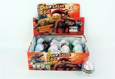 白底彩色裂痕膨胀恐龙孵化蛋 12PCS - OBL767592