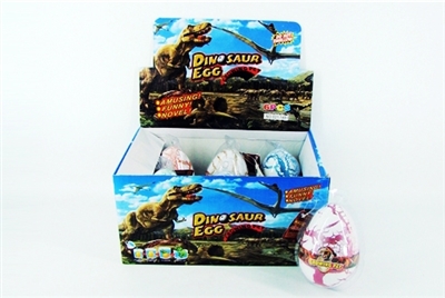白底彩色裂痕膨胀恐龙孵化蛋 6PCS - OBL767599