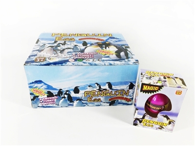 彩色膨胀企鹅孵化蛋 12PCS - OBL767608