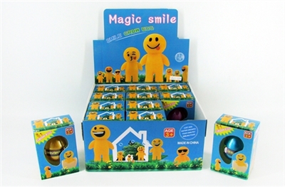 彩色膨胀笑脸孵化蛋 12PCS - OBL767620